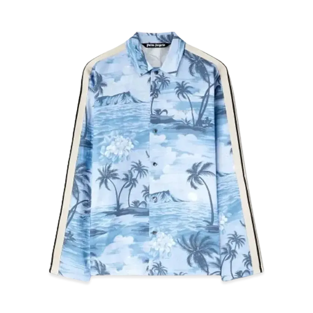 PALM ANGELS Sunset Track Shirt "Indigo Blue"