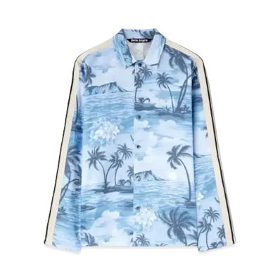 PALM ANGELS Sunset Track Shirt "Indigo Blue"