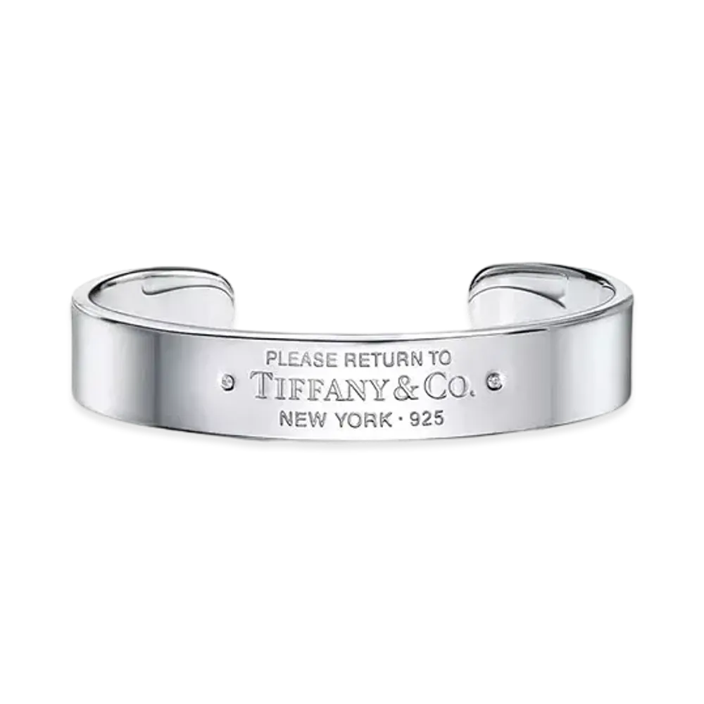 Tiffany & Co. Return to Tiffany Narrow Cuff Diamonds "Sterling Silver"
