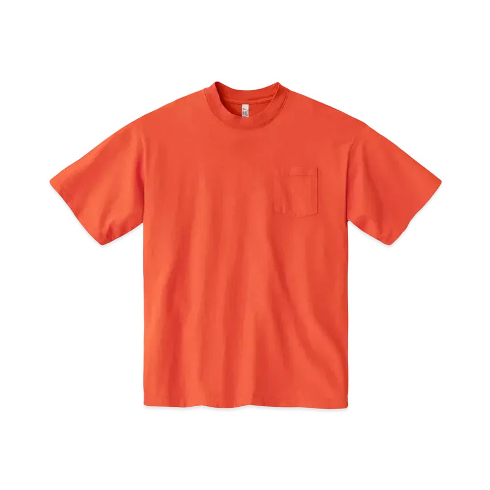 Los Angeles Apparel Short Sleeve Garment Dye Pocket T-Shirt "Bright Orange"