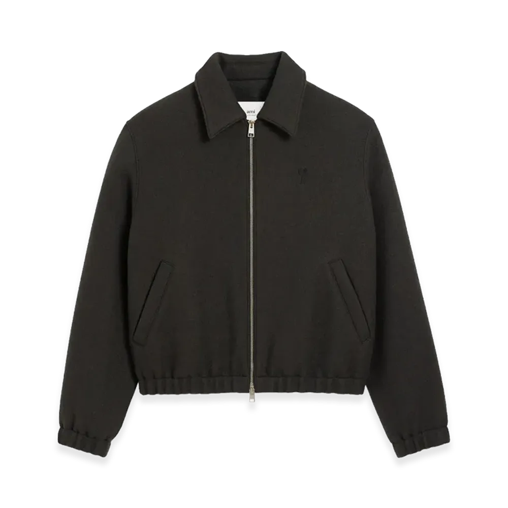 AMI PARIS Jacket Frontal Zip Clsoure "Gray"