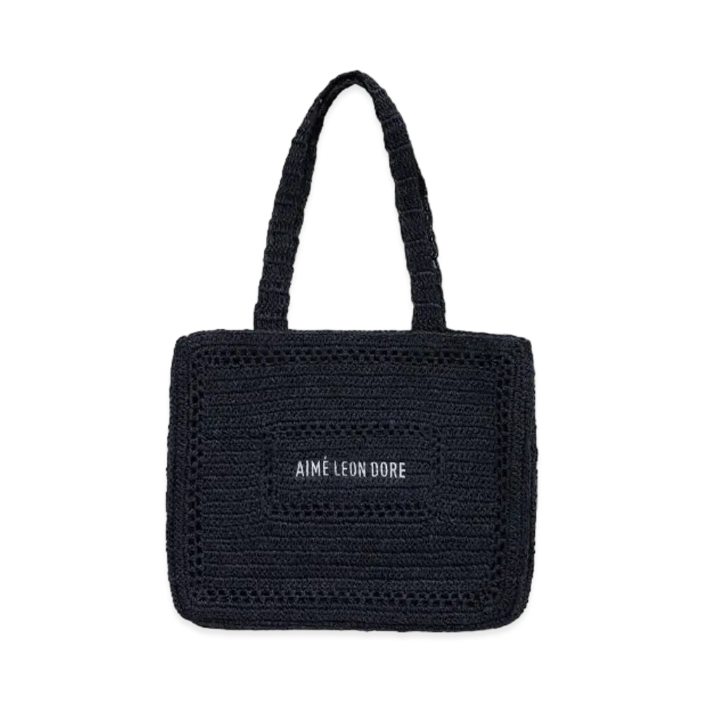 Aime Leon Dore Crochet Tote Bag "Navy"