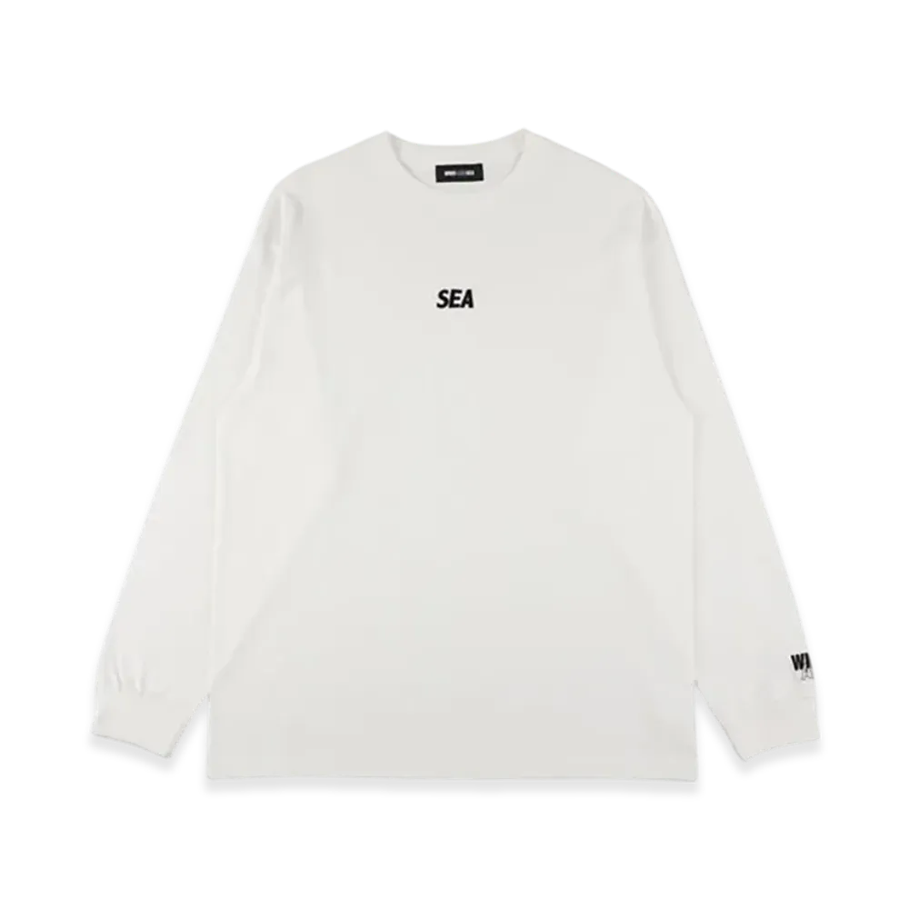 WIND AND SEA OG Small SEA Logo L/S Tee "White"
