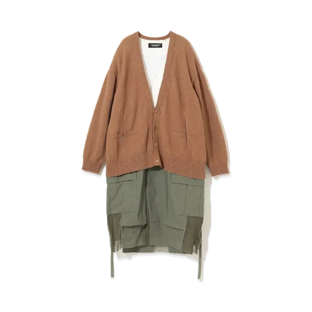 UNDERCOVER Angora Blend Wool Cardigan "Beige"