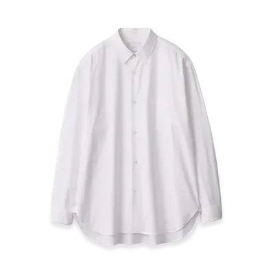 ssstein Pima Cotton Oversized Regular Collar Shirt "Off White"
