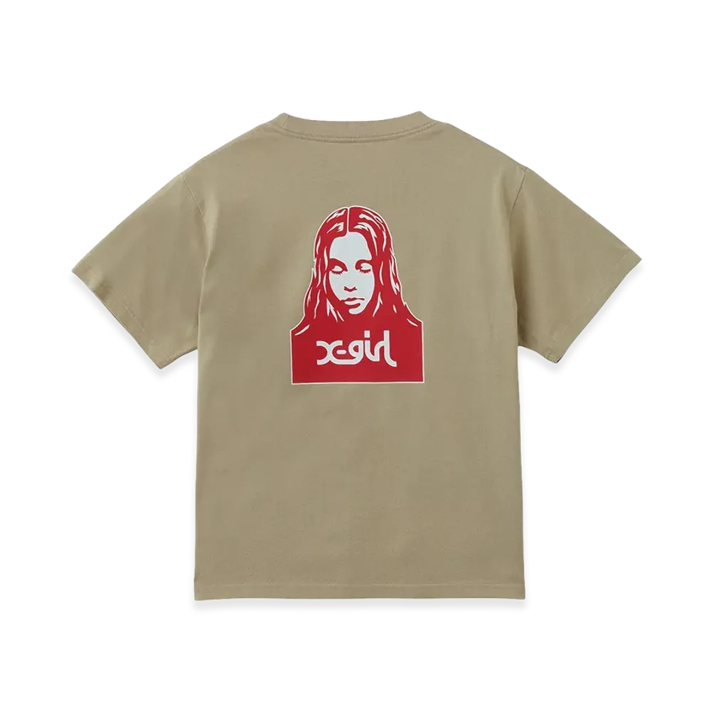 X-Girl Face S/S Tee "Beige"