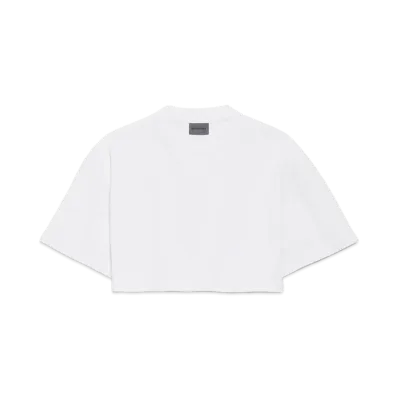 BALENCIAGA Women's Cropped T-Shirt "White"
