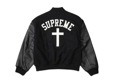 Supreme Cross Varsity Jacket "Black"