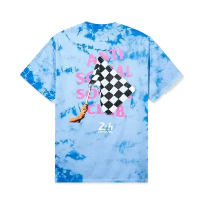 ANTI SOCIAL SOCIAL CLUB x LE MANS Chequered Flag Tee "Sky Blue"