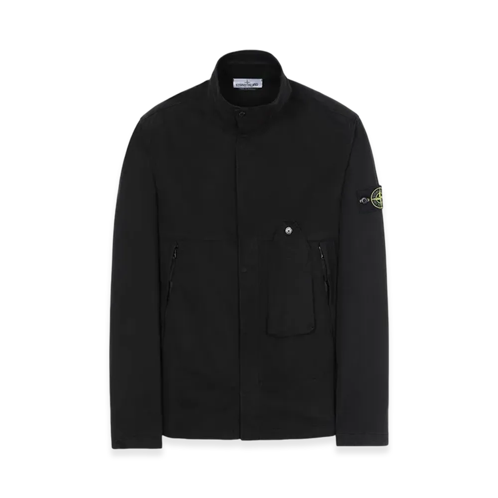 Stone Island 10910 Stretch Gabardine Overshirt - 20FW "Black"