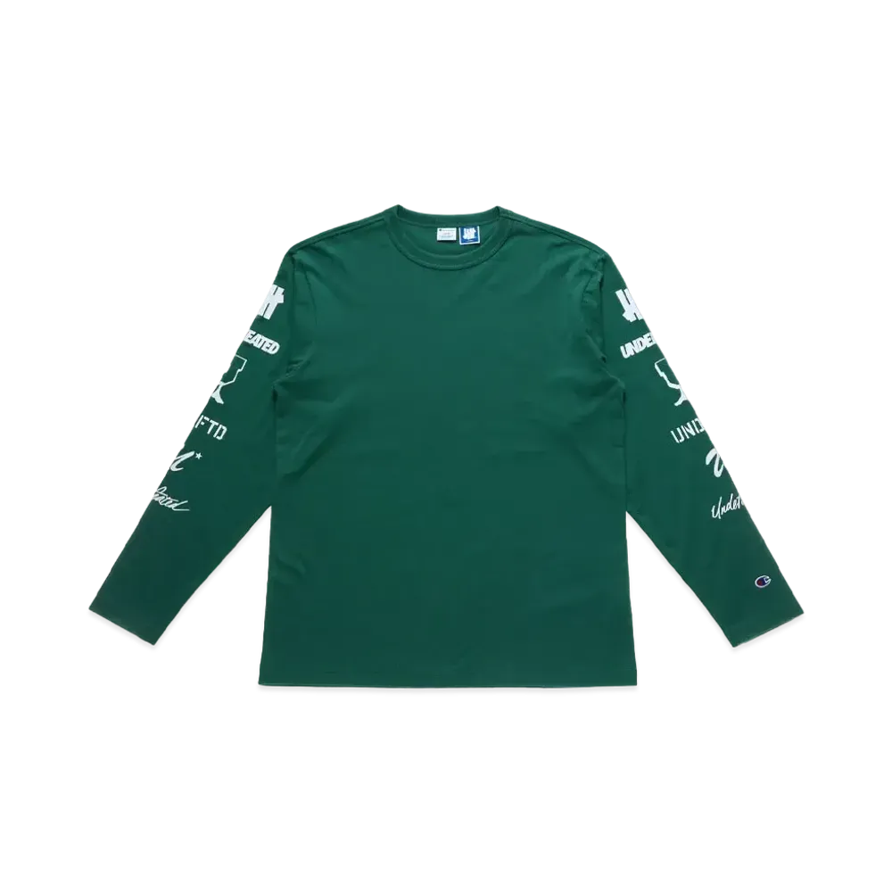 UNDEFEATED CHAMPION LOGO ARCHIVES L/S TEE - C8-T408 "Green"