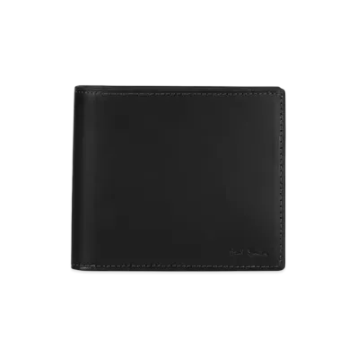 Paul Smith Vegetarian Stripe Trim Bifold Wallet "Black"