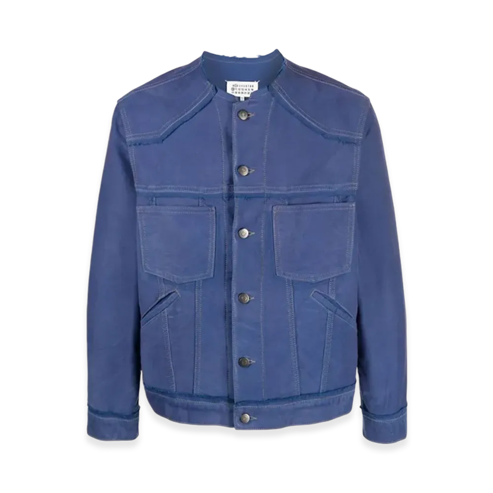 Maison Margiela Worker Moleskin Distressed Jacket "Cobalt Blue"