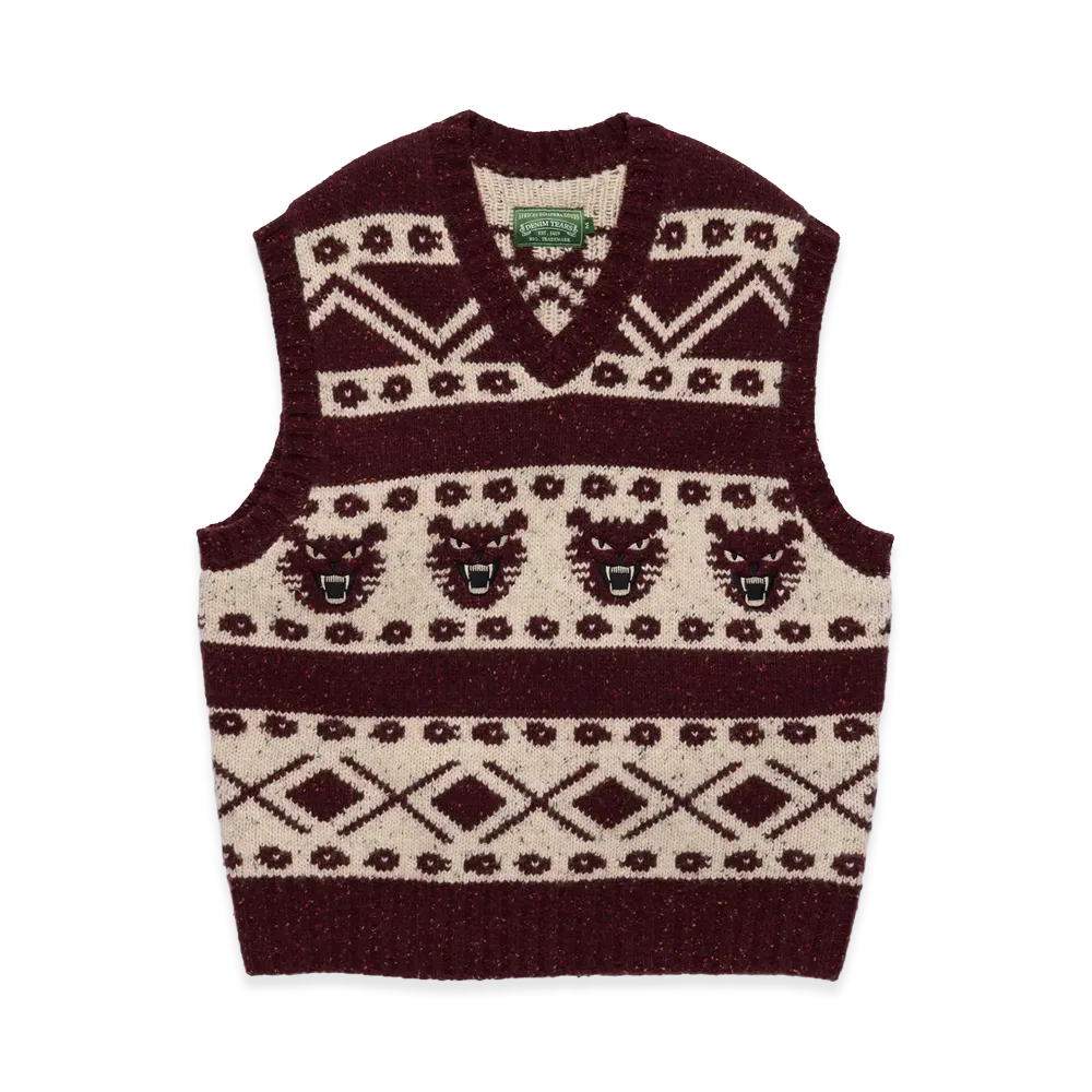 DENIM TEARS Panther Knit Sweater Vest "Multi"