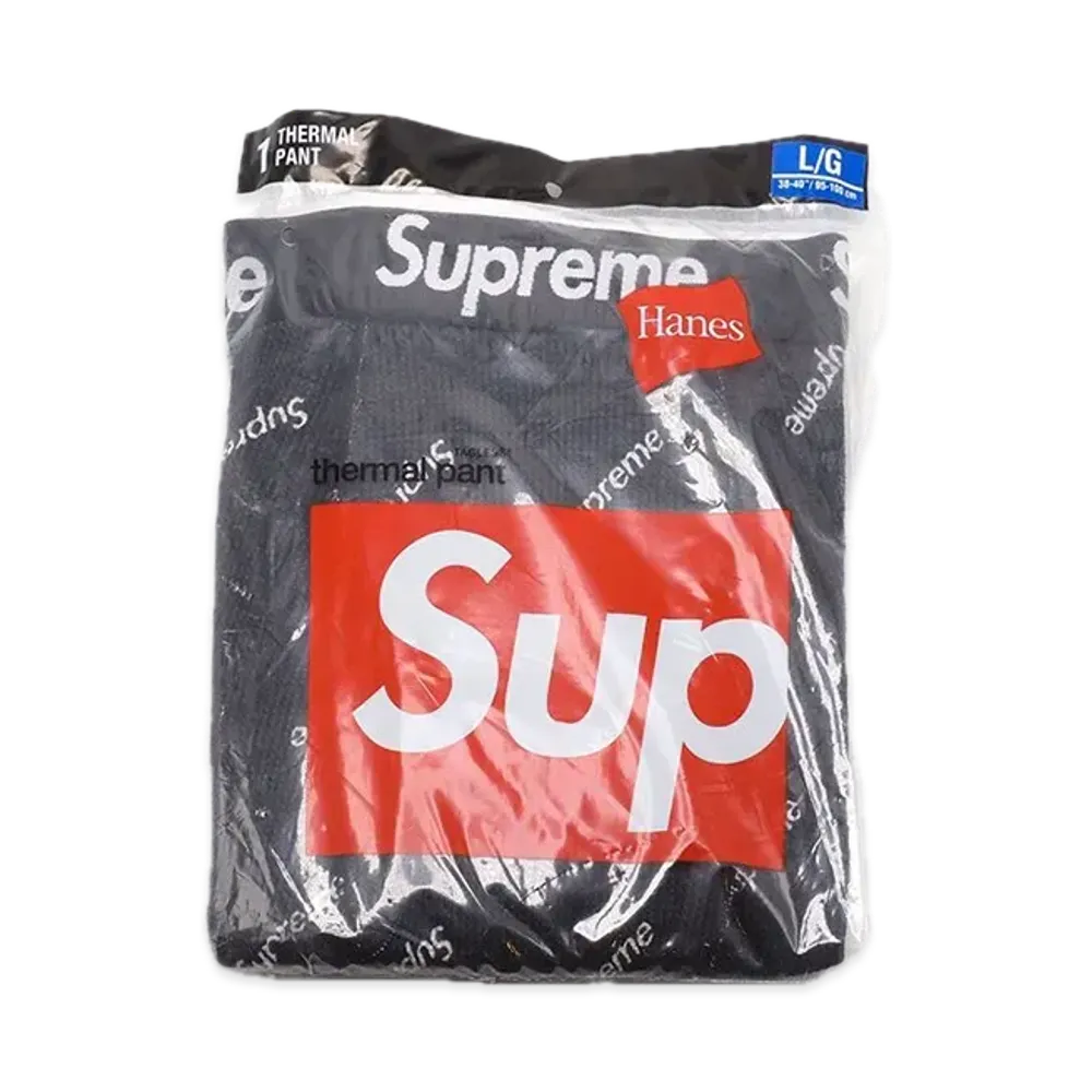 Supreme x Hanes Thermal Pant (1 Pack) "Black" (20FW)