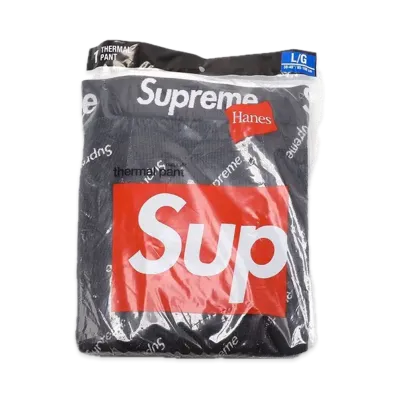 Supreme x Hanes Thermal Pant (1 Pack) "Black" (20FW)