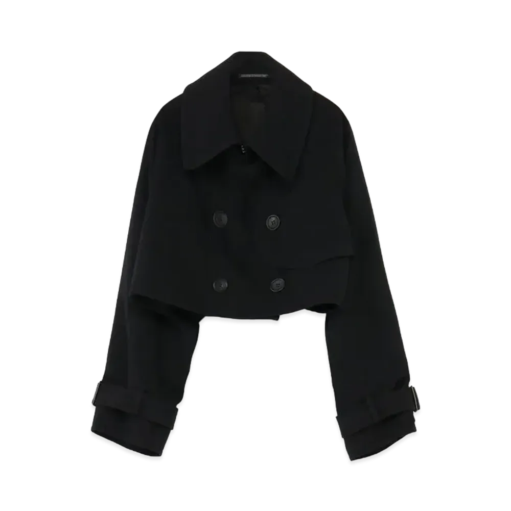 Yohji Yamamoto VINTAGE CHINO SHORT TRENCH J "Black"