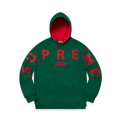 Supreme Spread Logo Hooded Sweatshirt "Dark Green"