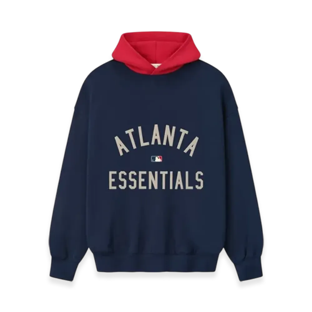 FEAR OF GOD x MLB ESSENTIALS Braves Hoodie "Navy"