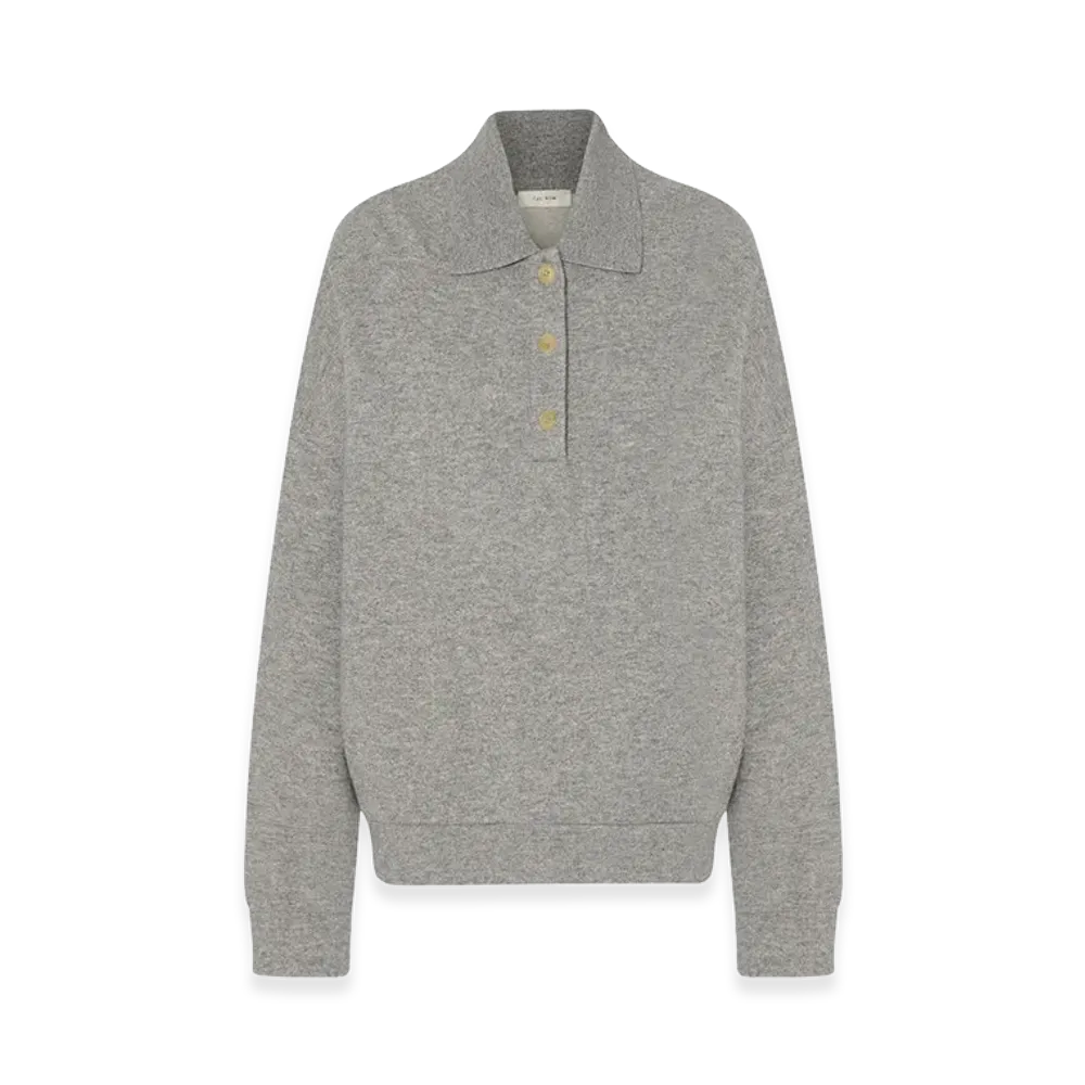 The Row Women's Corzas Cashmere and Cotton Tops "Grey Melange"