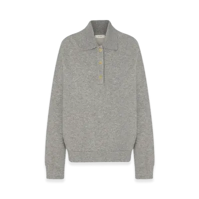 The Row Women's Corzas Cashmere and Cotton Tops "Grey Melange"