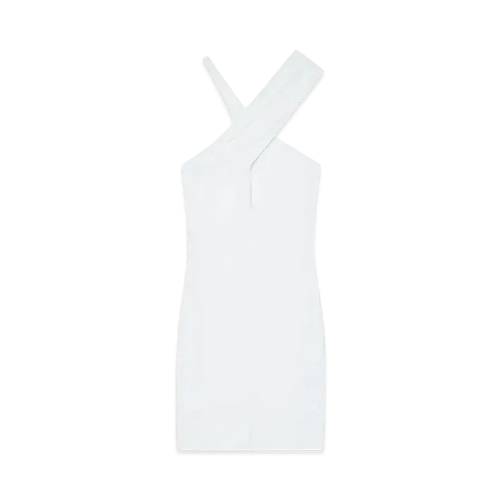 Courreges Criss Cross Mini Jersey Dress "Iceberg"