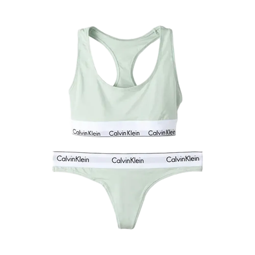 Calvin Klein Modern Cotton Bra/Shorts Set "Sage Meadow"