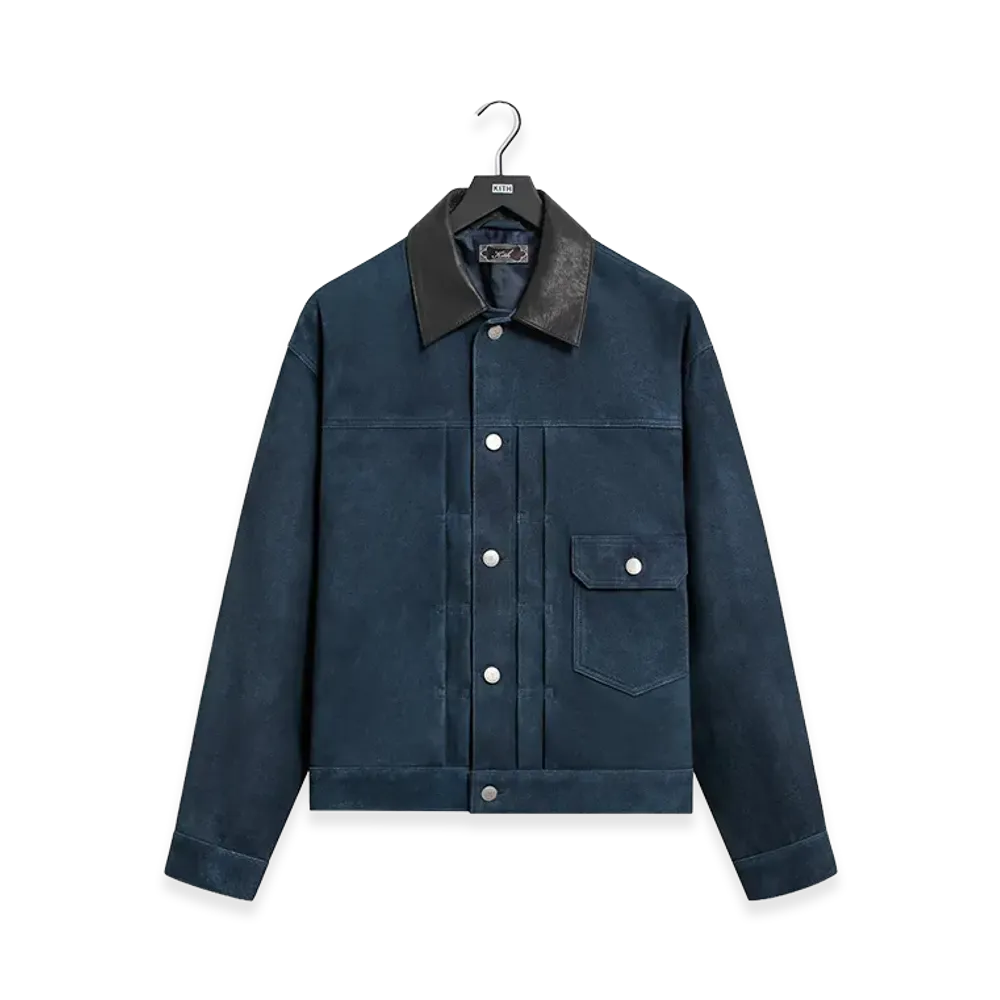 Kith Suede Alonzo Jacket "Blue Heron"