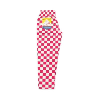 COOKMAN Chef Pants Paisley "Checker/Pink"
