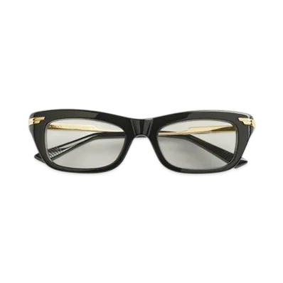 Bottega Veneta Classic Rectangular Eyeglasses "Black/Transparent"
