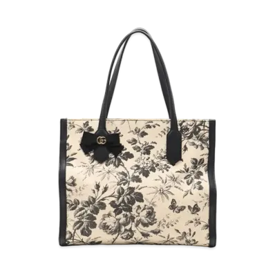 GUCCI GG Ribbon Herbarium Tote Bag