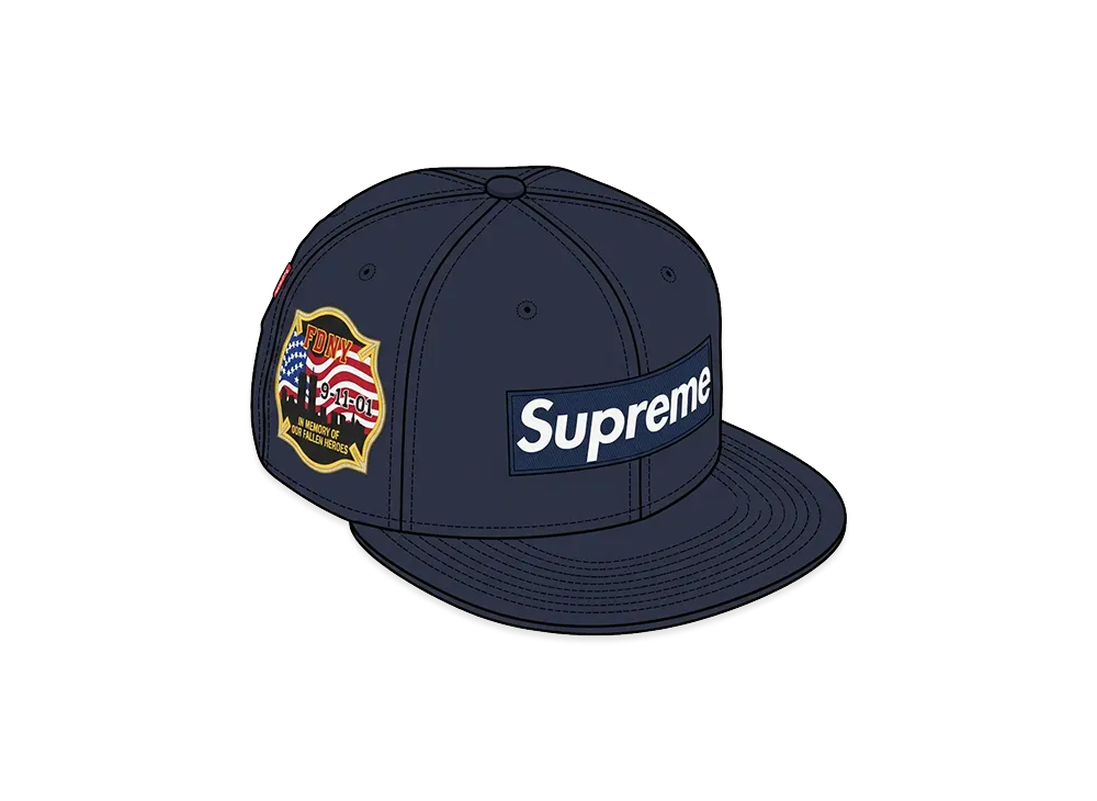 Supreme x FDNY Box Logo New Era "Navy"