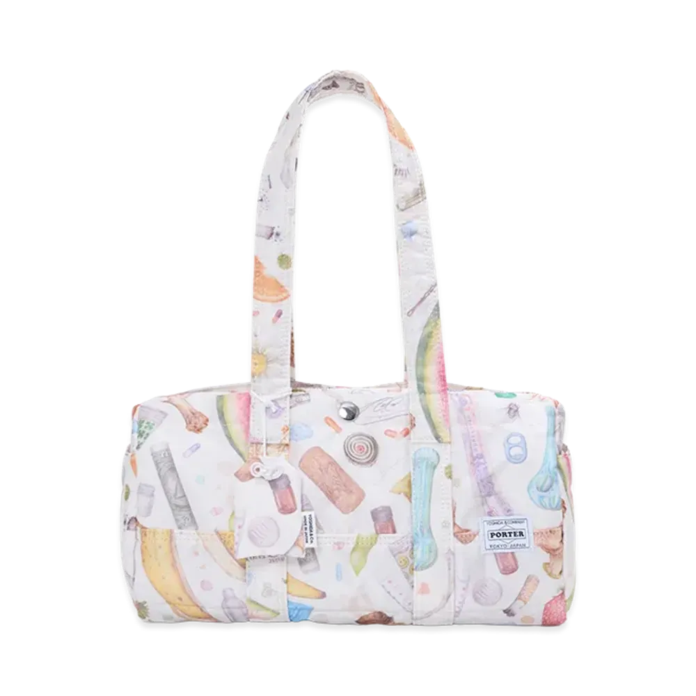 PORTER x Aurel Schmidt Roll Boston Bag "White"