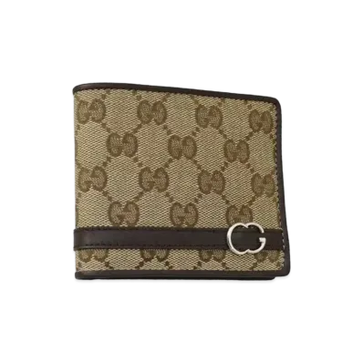 GUCCI GG Canvas Bi-fold Wallet "Brown"