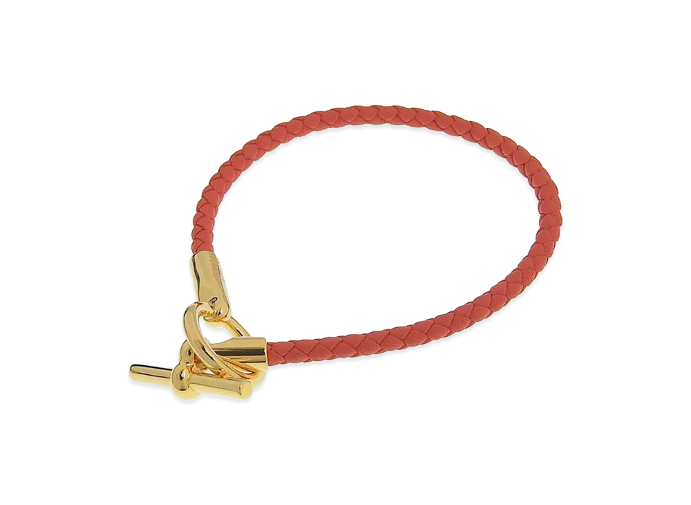 Hermes Women's Glenan Bracelet Swift "Gold/Orange"