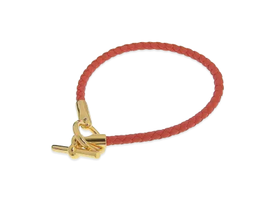Hermes Women's Glenan Bracelet Swift "Gold/Orange"