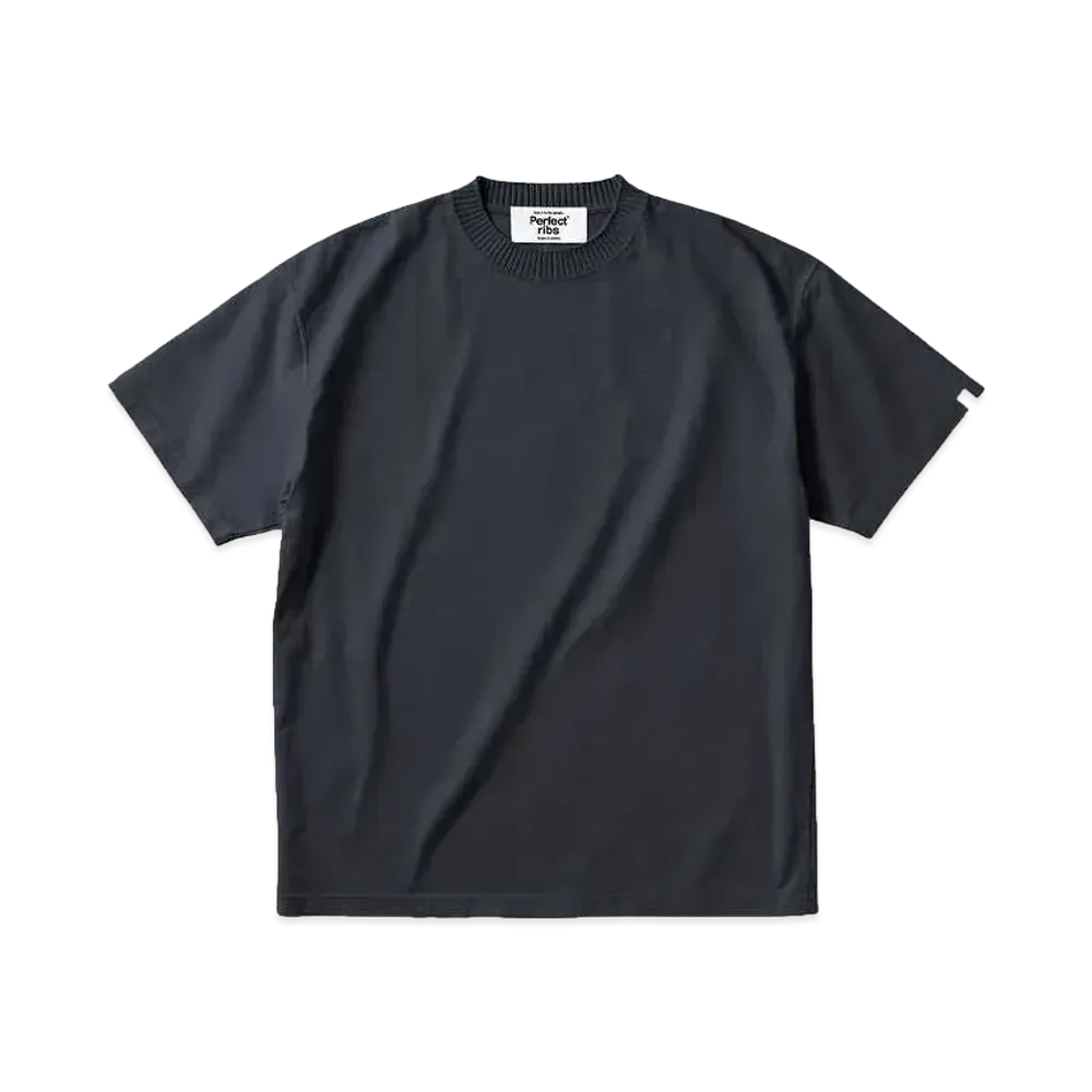 Perfect ribs Basic Short Sleeve T Shirts "Vintage Black"