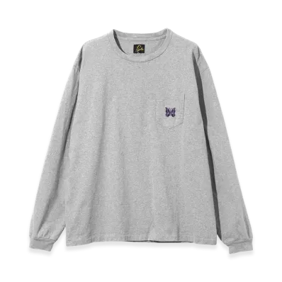 NEEDLES L/S Pocket Tee - Cotton Jersey "Gray"