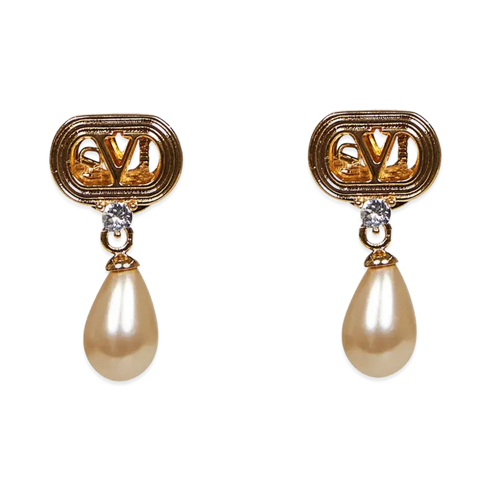 Valentino Women's "Ovalette" Earrings "Gold"