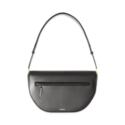 Burberry Medium Leather Olympia Bag "Black"
