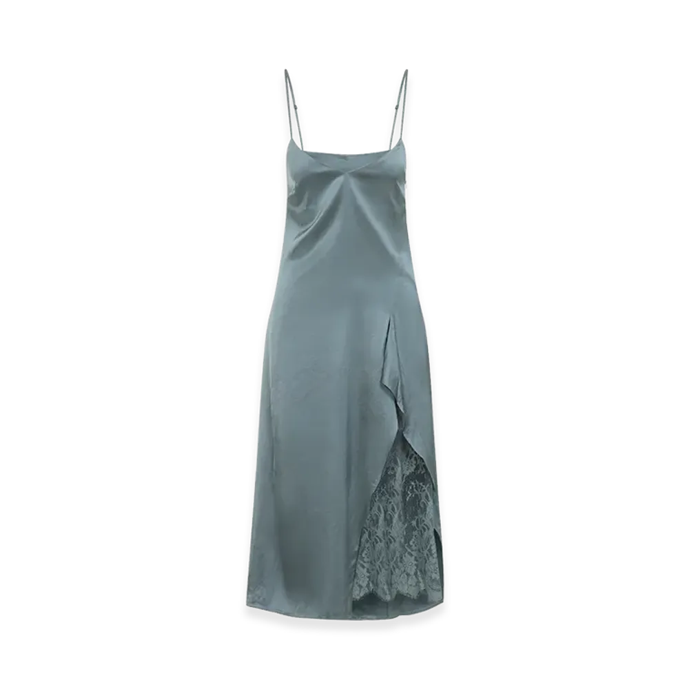 Acne Studios Women's Viscose Midi Dress "Sage Green"