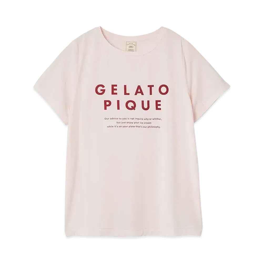 GELATO PIQUE Cool Touch Sensation Cool Rayon Logo T-Shirt "Pink"
