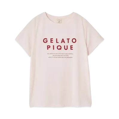 GELATO PIQUE Cool Touch Sensation Cool Rayon Logo T-Shirt "Pink"