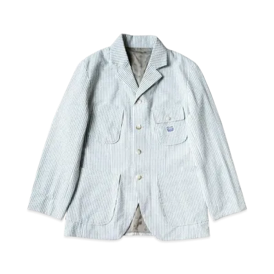 KAPITAL Soccer Stripes Lumber Suit Jacket "Sax"