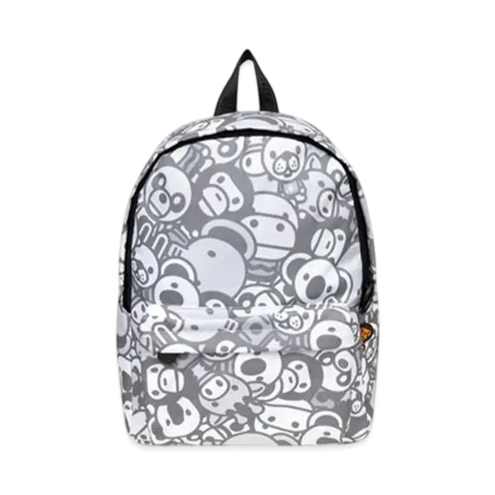 A BATHING APE Baby Milo Medium Backpack "White"