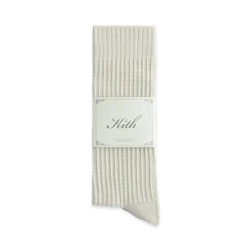 Kith Waffle Knit Cotton Socks "Sandrift"