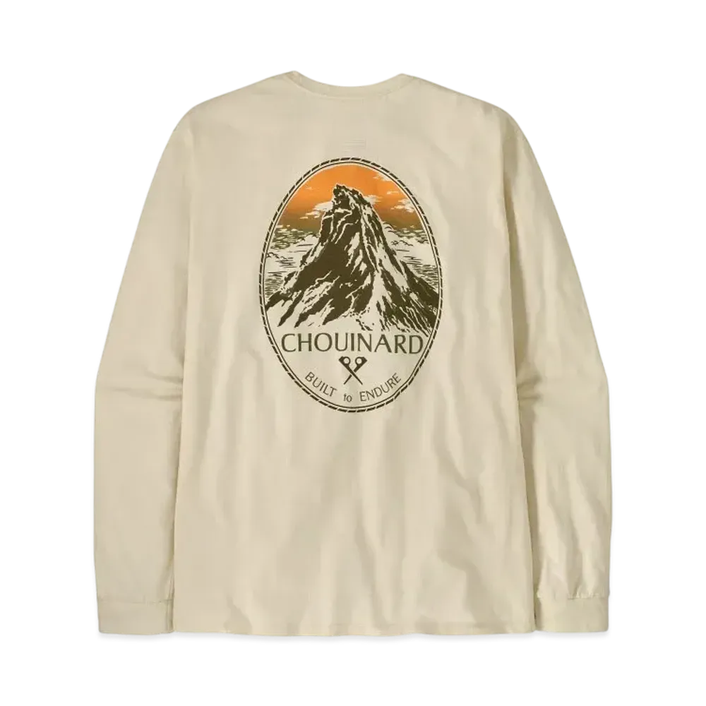 Patagonia Men's Longsleep Chouinard Crest Responsibility "White"
