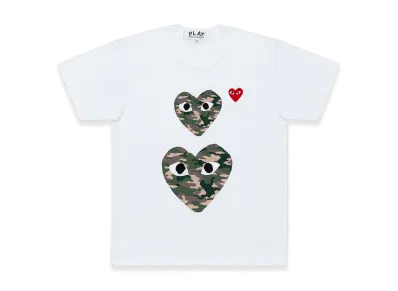 PLAY COMME des GARCONS Cotton Jersey Print "White/Camoufla"