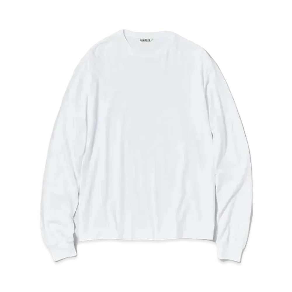AURALEE Seamless L/S Tee "White"