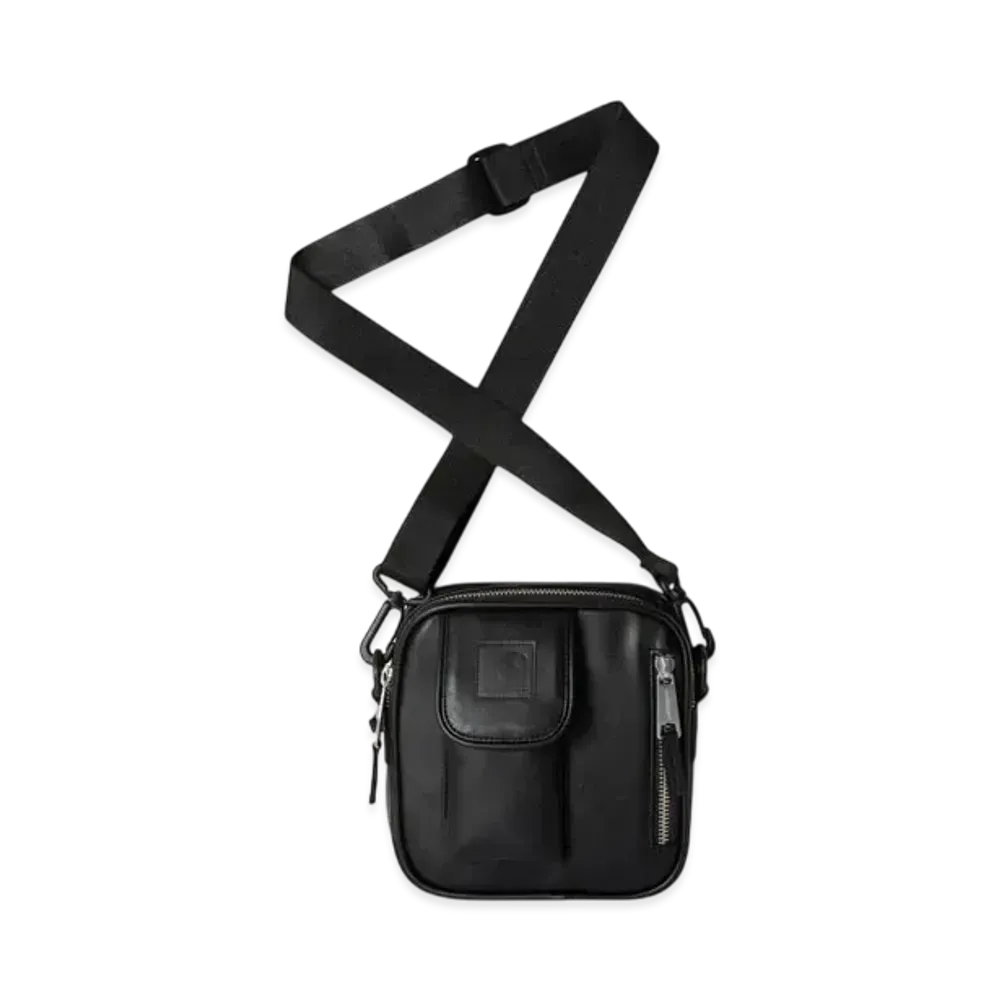Carhartt WIP Essentials Leather Bag Small "Black"